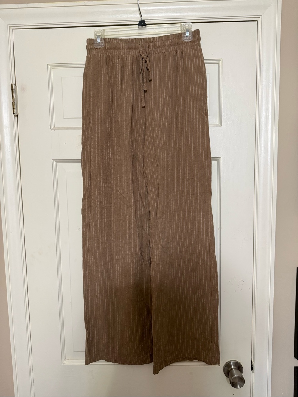 Altar’d State Brown Pinstripe Trouser Pants -S